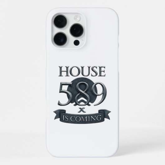 House 589 Is Coming – Futuristic Metallic Fantasy iPhoneケース (裏面)