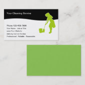 House And Office Cleaning Business Cards 名刺 (正面/裏面)