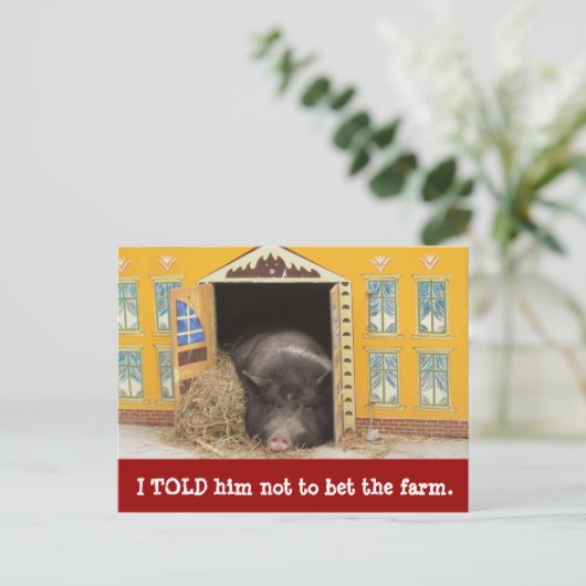 House and Pig新しいアドレスカードを移動 案内ポストカード (スタンド正面)