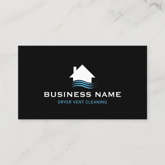 House & BreezeロゴChimney & Dryer Vent Cleaning 名刺 (正面)