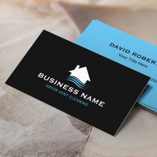 House & BreezeロゴChimney & Dryer Vent Cleaning 名刺