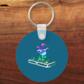 House Cat Rainbow Dj Cat  キーホルダー (正面)