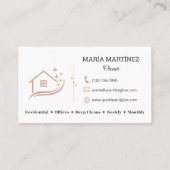 House Cleaner and Maid Service 名刺 (裏面)