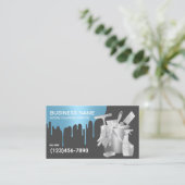 House Cleaning Blue Dripsメイドサービス 名刺 (スタンド正面)