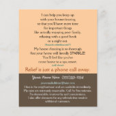 House Cleaning Business 4x5プロモーションカード チラシ (裏面)