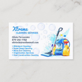 House Cleaning Business Card Template 名刺