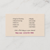 House Cleaning Business Cards 名刺 (裏面)