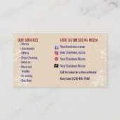 House Cleaning Business Cards 名刺 (裏面)
