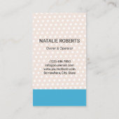 House Cleaning Cute Girl Maidサービス水玉模様 名刺 (裏面)