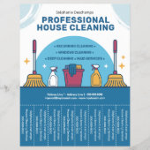 House Cleaning Flyer with Tear-Off Tabs チラシ (正面)