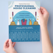 House Cleaning Flyer with Tear-Off Tabs チラシ (手)