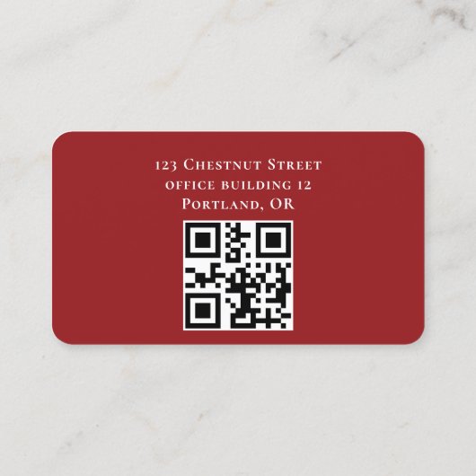 House Cleaning Home Services Charming Red qr code 名刺 (裏面)