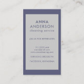 House Cleaning Home Services Minimal Simple Purple 名刺 (裏面)