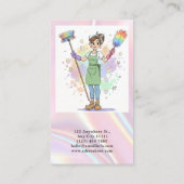 House Cleaning Lady Maid Service Modern 名刺 (裏面)
