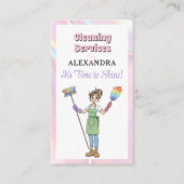 House Cleaning Lady Maid Service Modern 名刺 (正面)