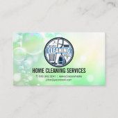 House Cleaning Logo | Janitorial Services 名刺 (正面)
