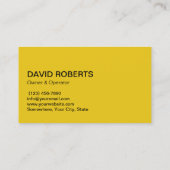 House Cleaning Maidサービスモダン金ゴールド曲線 名刺 (裏面)