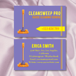 House Cleaning Maidモダン Serviceロゴ 名刺