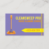 House Cleaning Maidモダン Serviceロゴ 名刺 (正面)