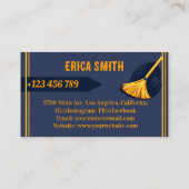 House Cleaning Maidユニーク Serviceロゴ 名刺 (裏面)