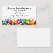 House Cleaning Maid Colorful Business Cards 名刺 (正面/裏面)