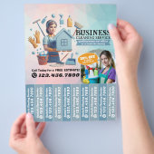 House cleaning Maid Service Flyer Tear Off Strips チラシ (手)