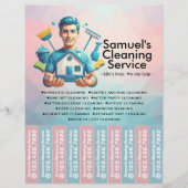House cleaning Maid Service Flyer Tear Off Strips チラシ (正面)