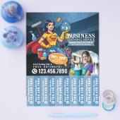 House cleaning Maid Service Flyer Tear Off Strips チラシ (シングル)