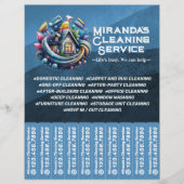 House cleaning Maid Service Flyer Tear Off Strips チラシ (正面)