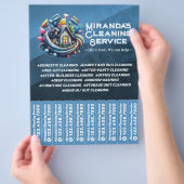 House cleaning Maid Service Flyer Tear Off Strips チラシ (手)