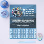 House cleaning Maid Service Flyer Tear Off Strips チラシ (シングル)