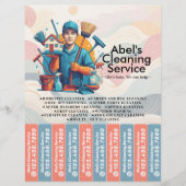 House cleaning Maid Service Flyer Tear Off Strips チラシ (正面)