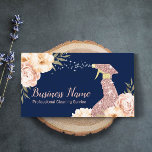 House Cleaning Rose Gold Spray Modern Floral Navy  名刺<br><div class="desc">House Cleaning Rose Gold Spray Modern Floral Navy  Business Card.</div>