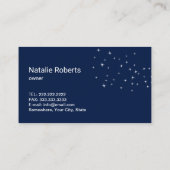 House Cleaning Rose Gold Spray Modern Floral Navy 名刺 (裏面)