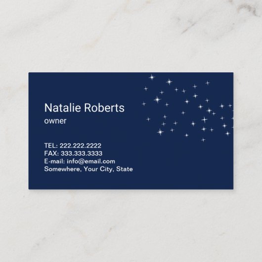 House Cleaning Rose Gold Spray Modern Floral Navy  名刺 (裏面)