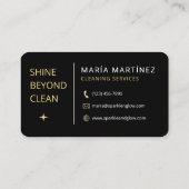 House Cleaning Service Black Gold Professional 名刺 (裏面)