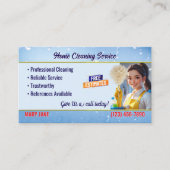 House Cleaning Service Business Cards 名刺 (正面)