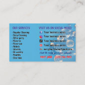House Cleaning Service Business Cards 名刺 (裏面)