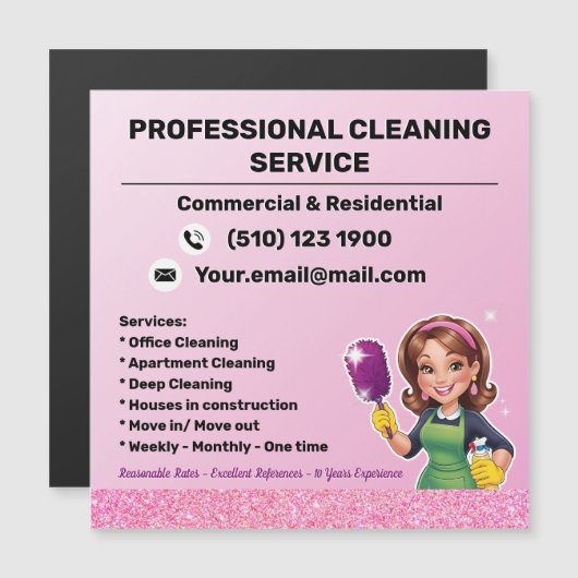 House Cleaning Service Pink Maid  (正面/裏面)