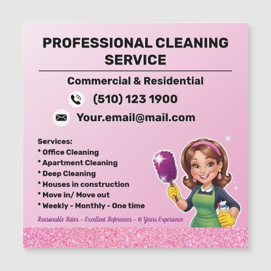 House Cleaning Service Pink Maid  (正面)
