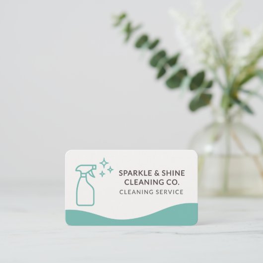 House Cleaning Service QR Code 名刺 (スタンド正面)