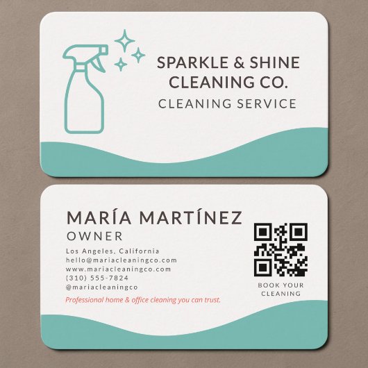 House Cleaning Service QR Code 名刺