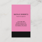 House Cleaning Service Retro Floral Vacuum Cleaner 名刺 (裏面)