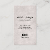 House Cleaning Service Retro Vacuum Cleaner 名刺 (裏面)