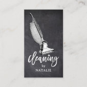 House Cleaning Service Retro Vacuum Cleaner 名刺 (正面)