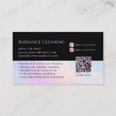 House Cleaning Service Supplies Modern QR Code 名刺 (裏面)