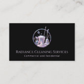 House Cleaning Service Supplies Modern QR Code 名刺 (正面)