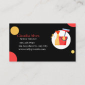 House Cleaning Services Business Card Black 名刺 (裏面)