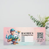 House Cleaning Services Gift Certificate Voucher 招待状 (スタンド正面)