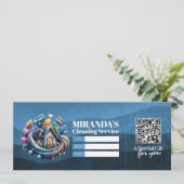 House Cleaning Services Gift Certificate Voucher 招待状 (スタンド正面)